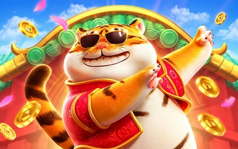 Smiling tiger in sunglasses and a red waistcoat